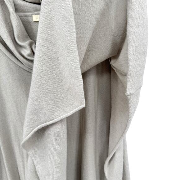 Lovestitch NWT One Size Angora & Wool Blend Light Gray Knit Cowl Neck Poncho - Picture 7 of 12